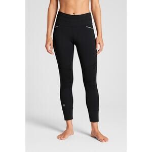 Athleta Black Mesh Panel Leggings Size M